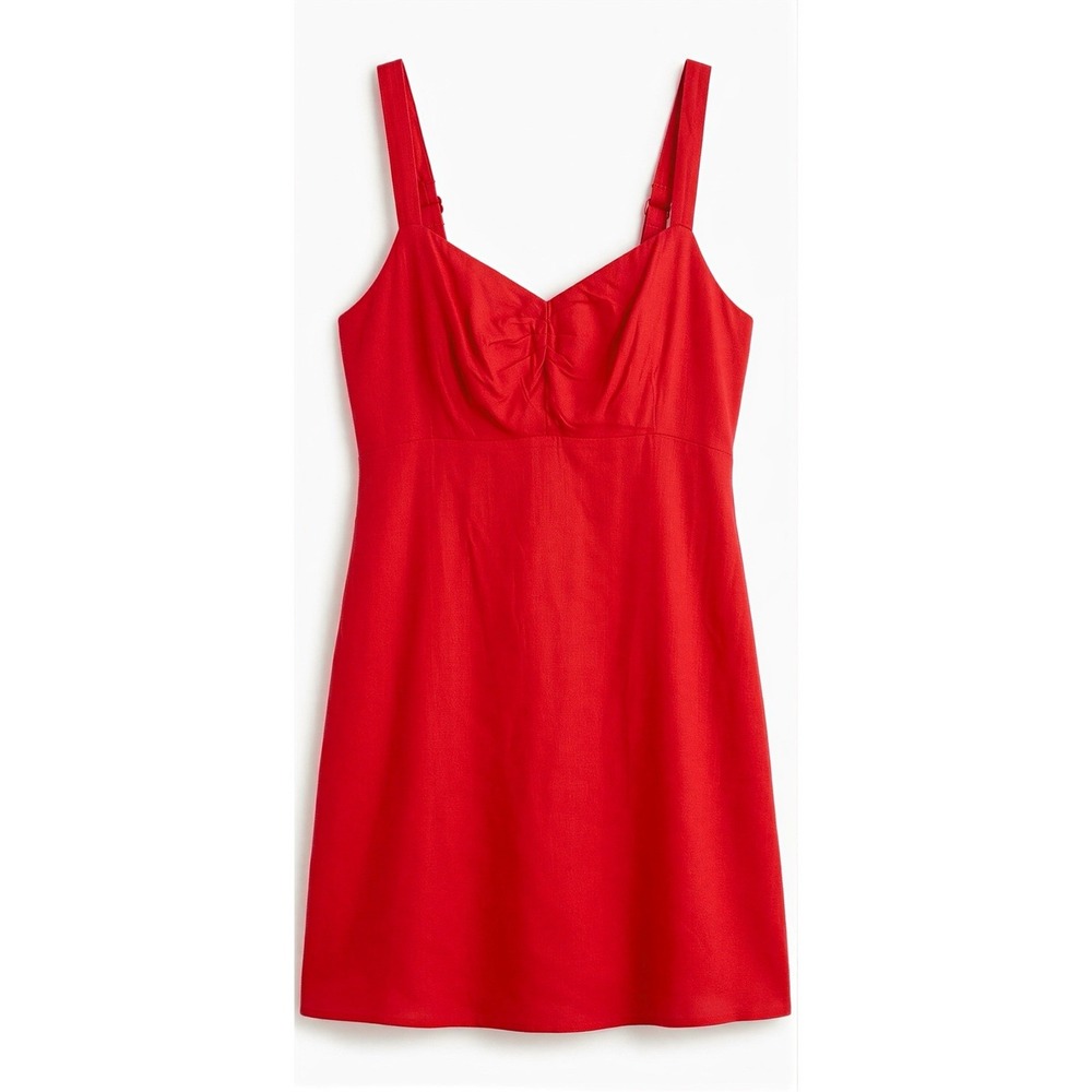 Old Navy Cami Mini Dress Womens XL Coral New Pockets Smocked Sweetheart Sundress
